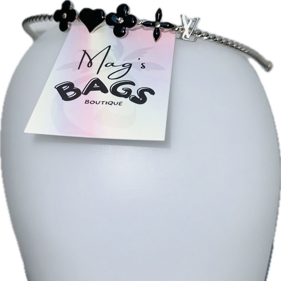 Louis Vuitton: Monogram Headband (Silver/ Black) *RARE* - Picture 3 of 16